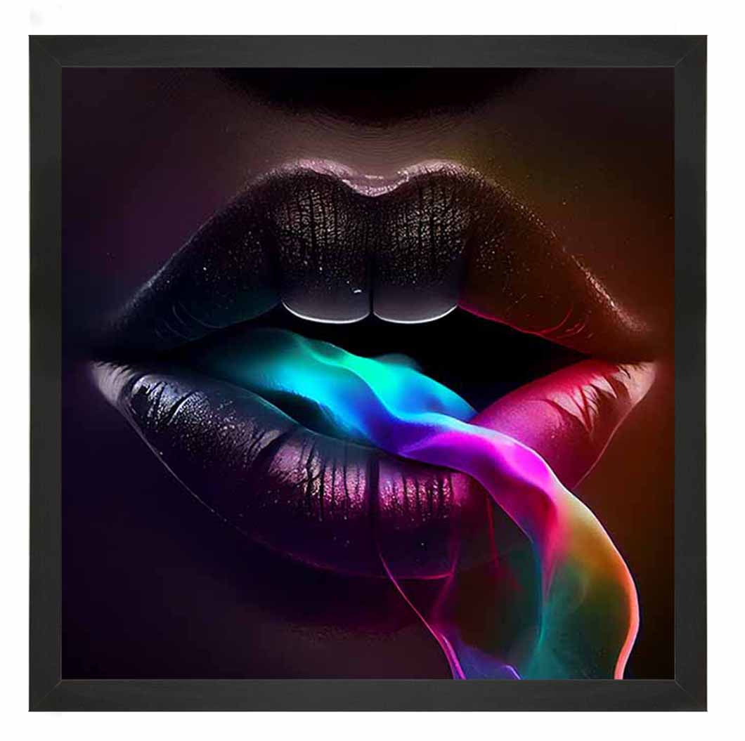 MD391 Rainbow Smoking Lips