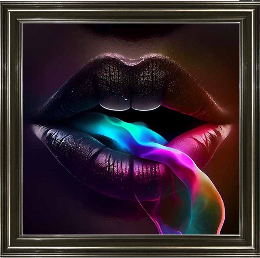 MD391 Rainbow Smoking Lips
