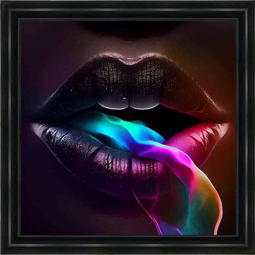 MD391 Rainbow Smoking Lips