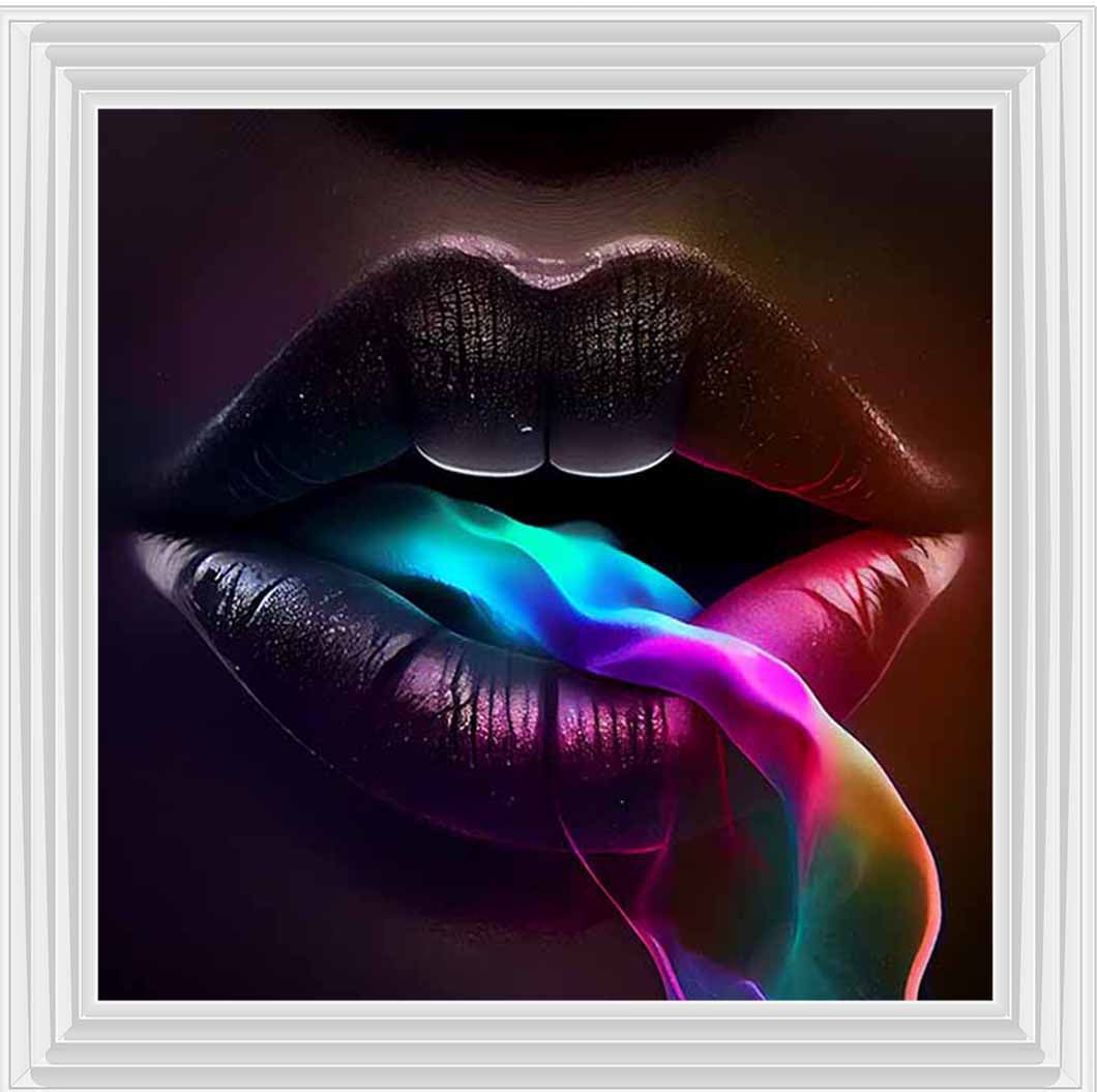 MD391 Rainbow Smoking Lips