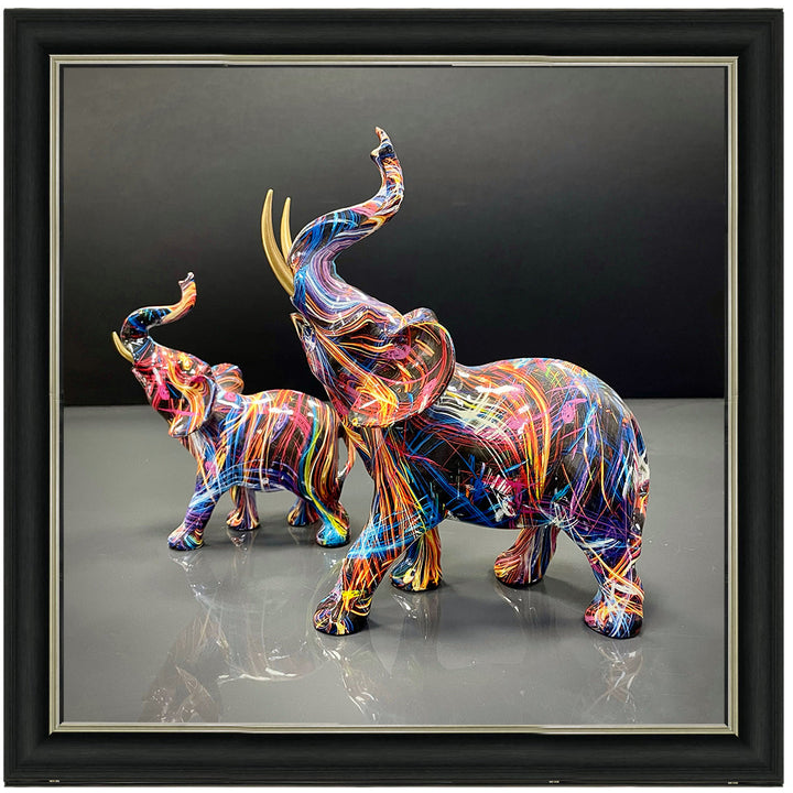 MD416 GRAFFITE ELEPHANT
