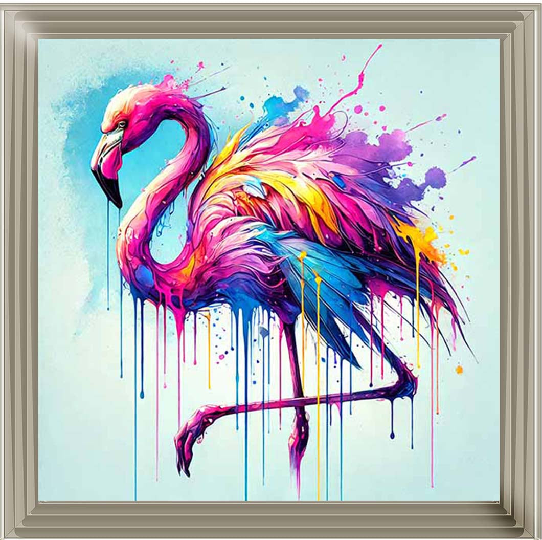 MD473 Multi Coloured Flamingo