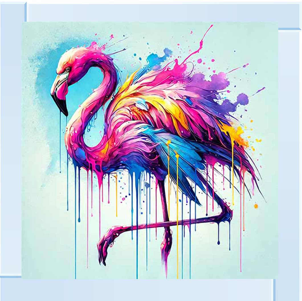 MD473 Multi Coloured Flamingo