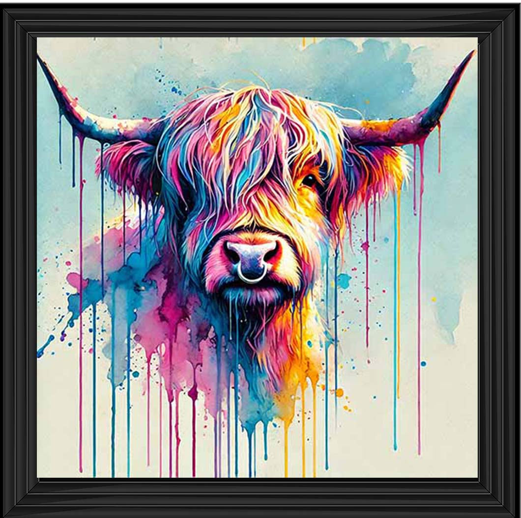 MD475 Multi Coloured Highland Cow