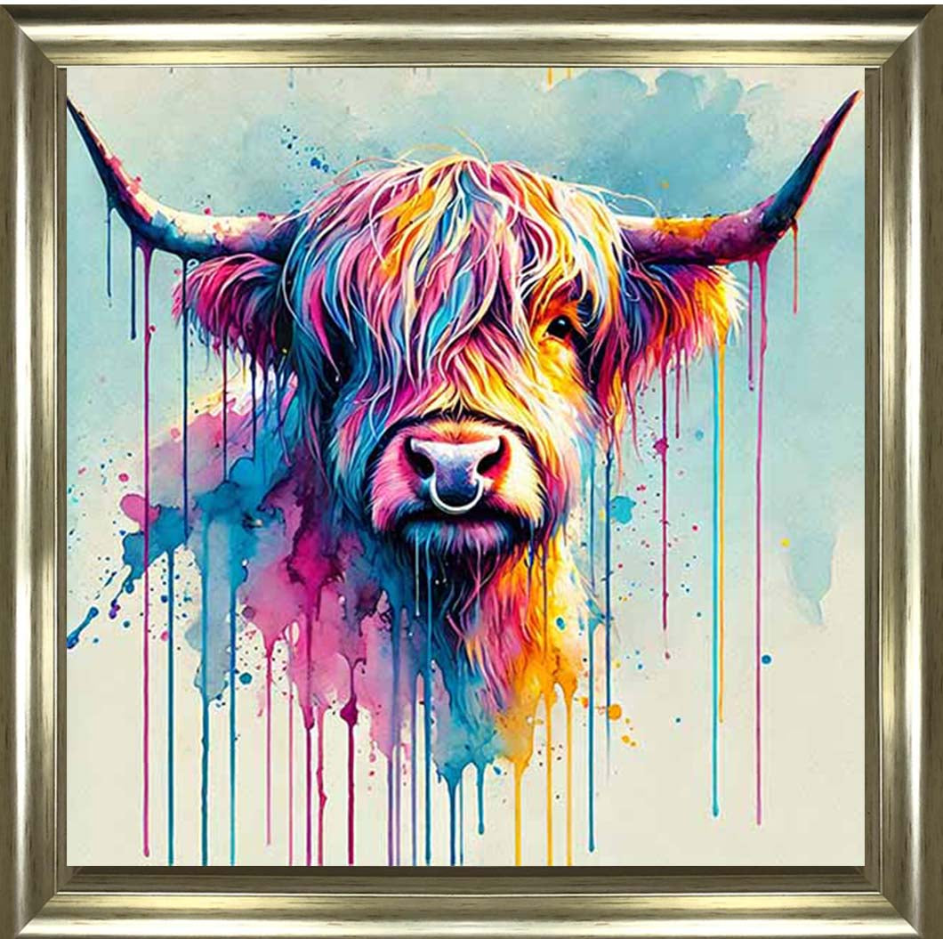 MD475 Multi Coloured Highland Cow