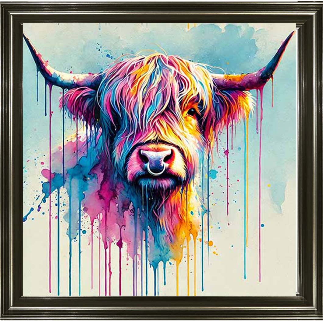 MD475 Multi Coloured Highland Cow