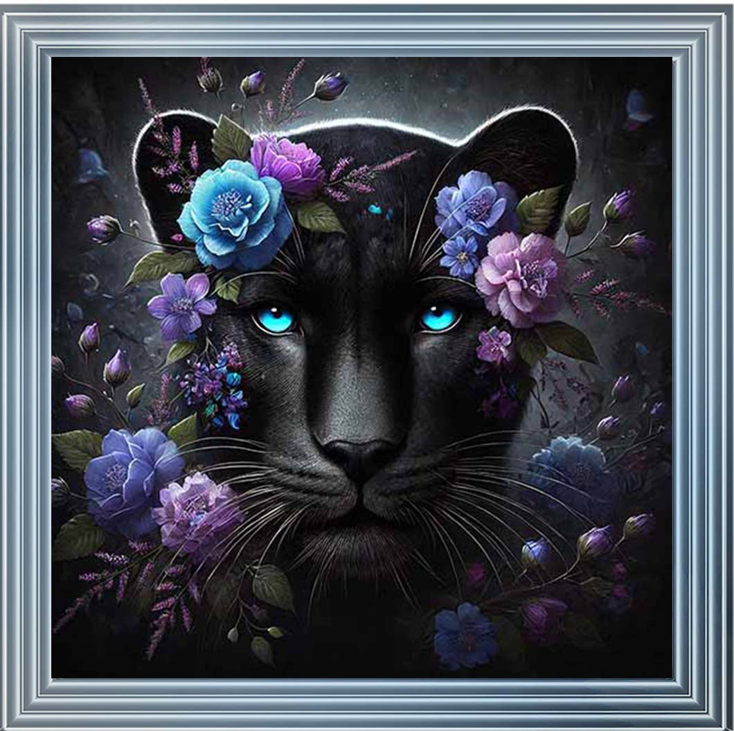 MD479 Cat Purple Floral Head