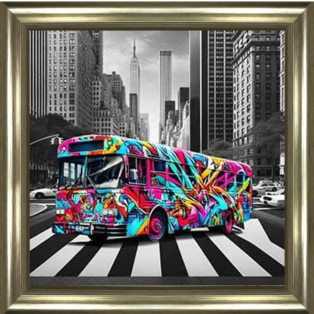 MD535 Graffiti Bus Red