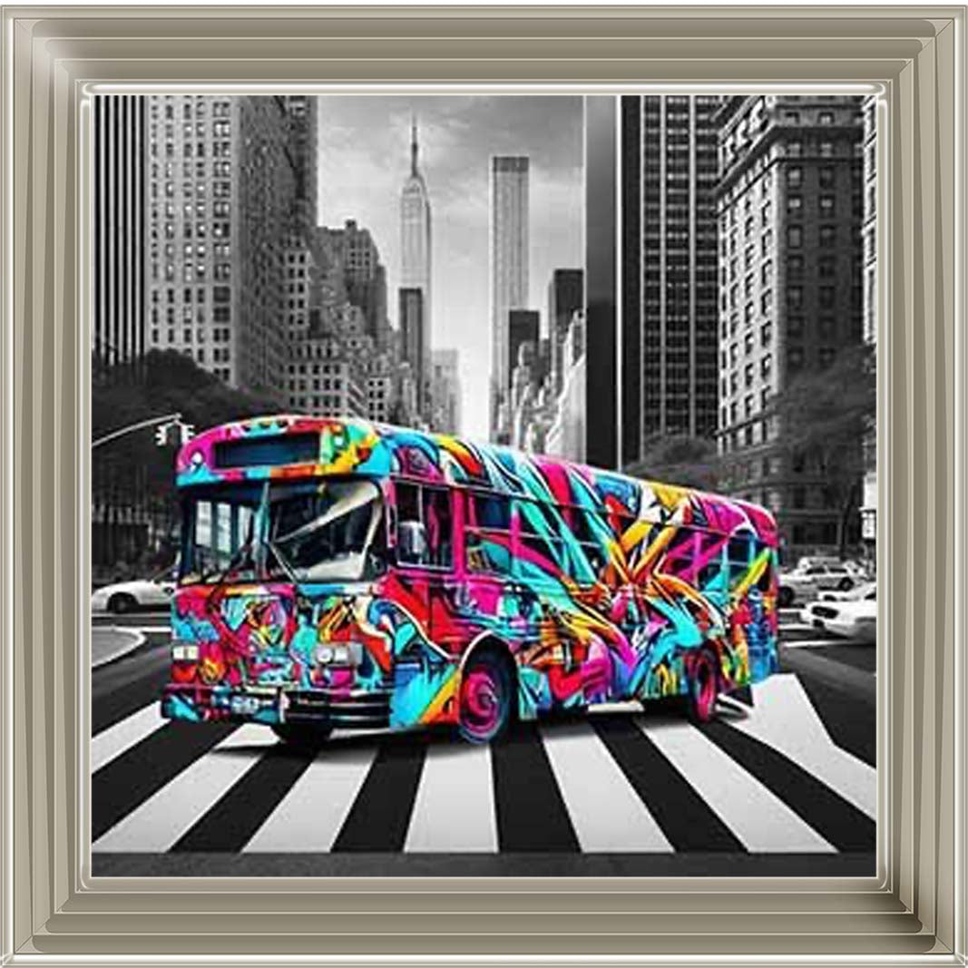 MD535 Graffiti Bus Red