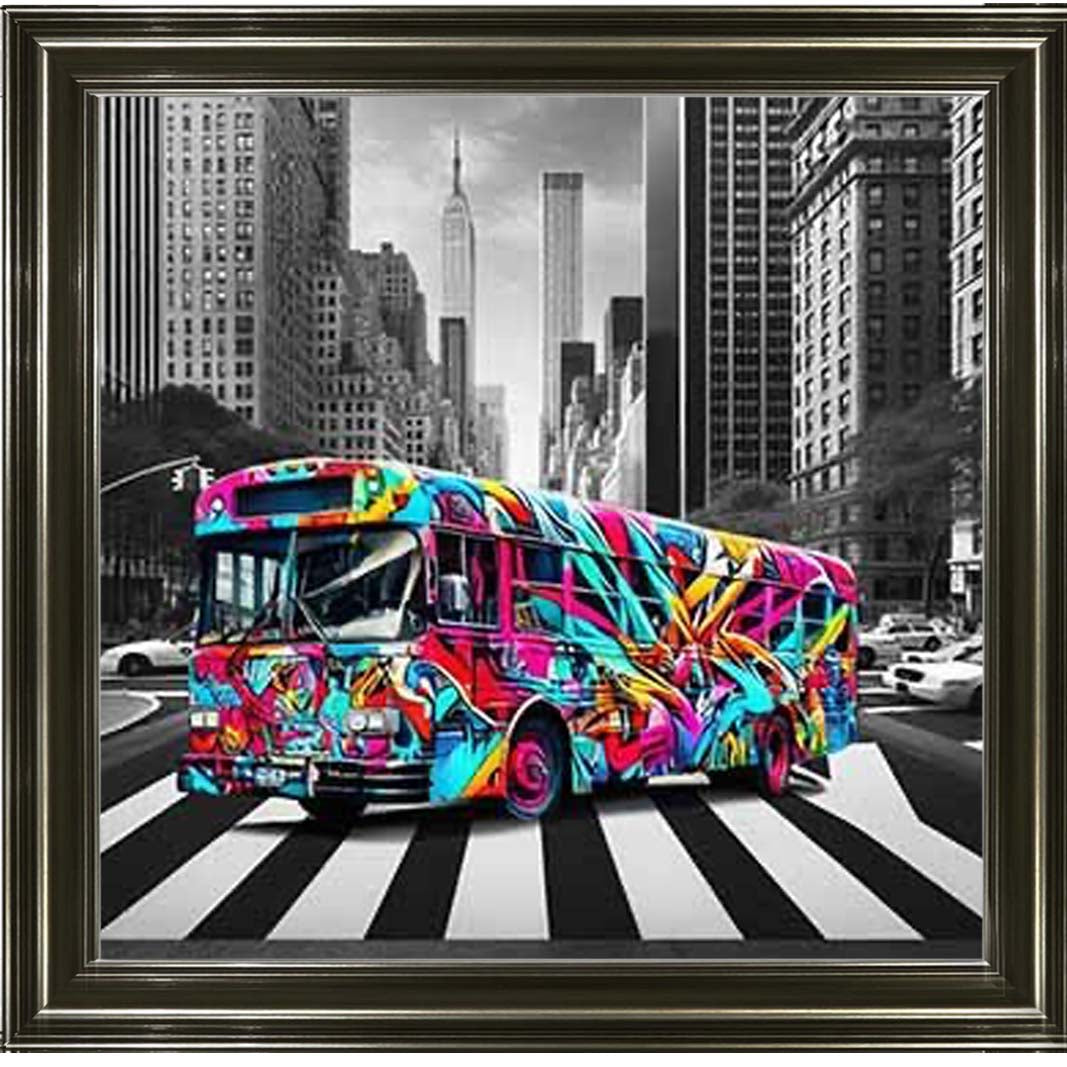 MD535 Graffiti Bus Red