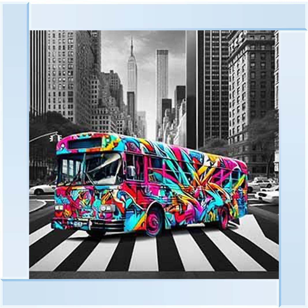 MD535 Graffiti Bus Red