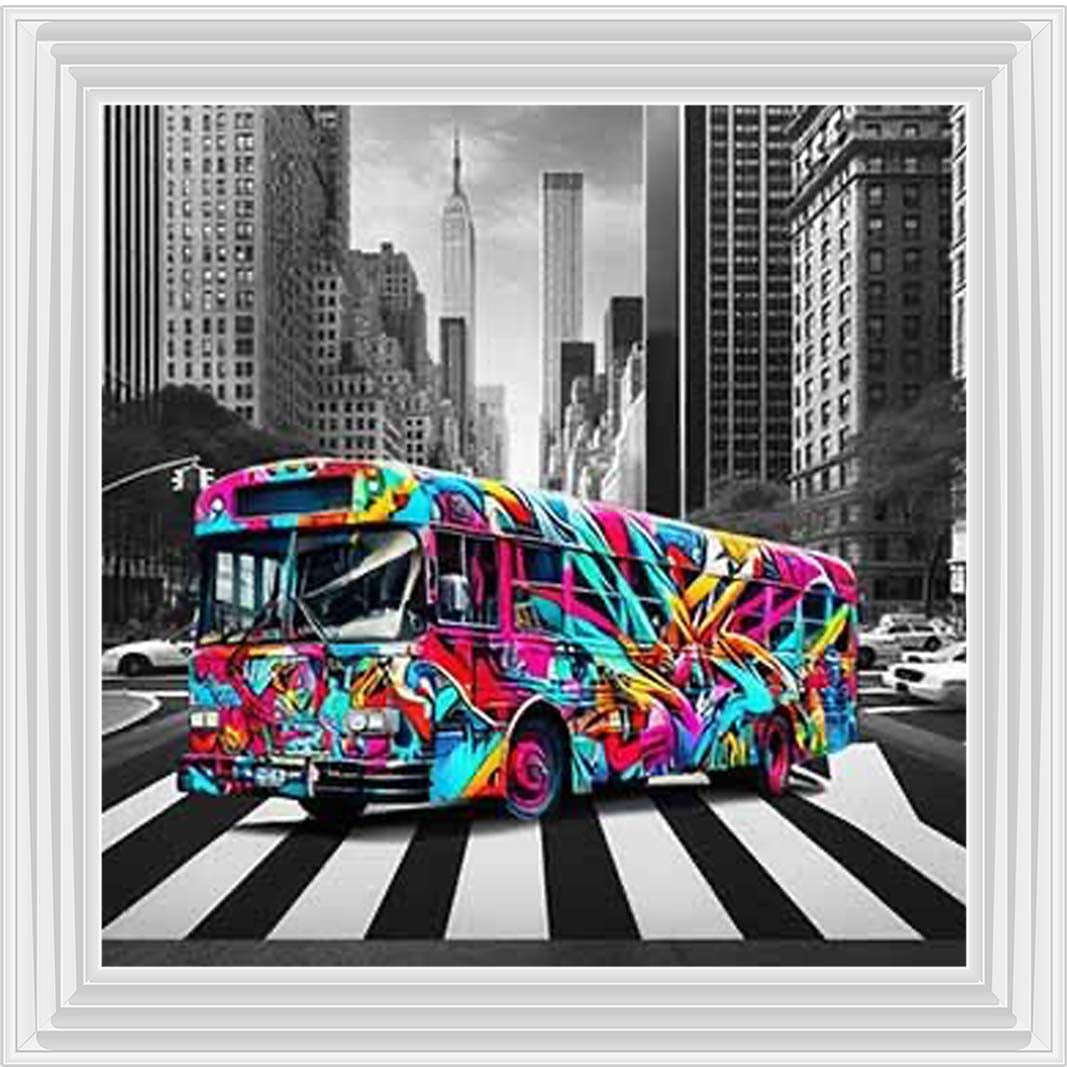 MD535 Graffiti Bus Red