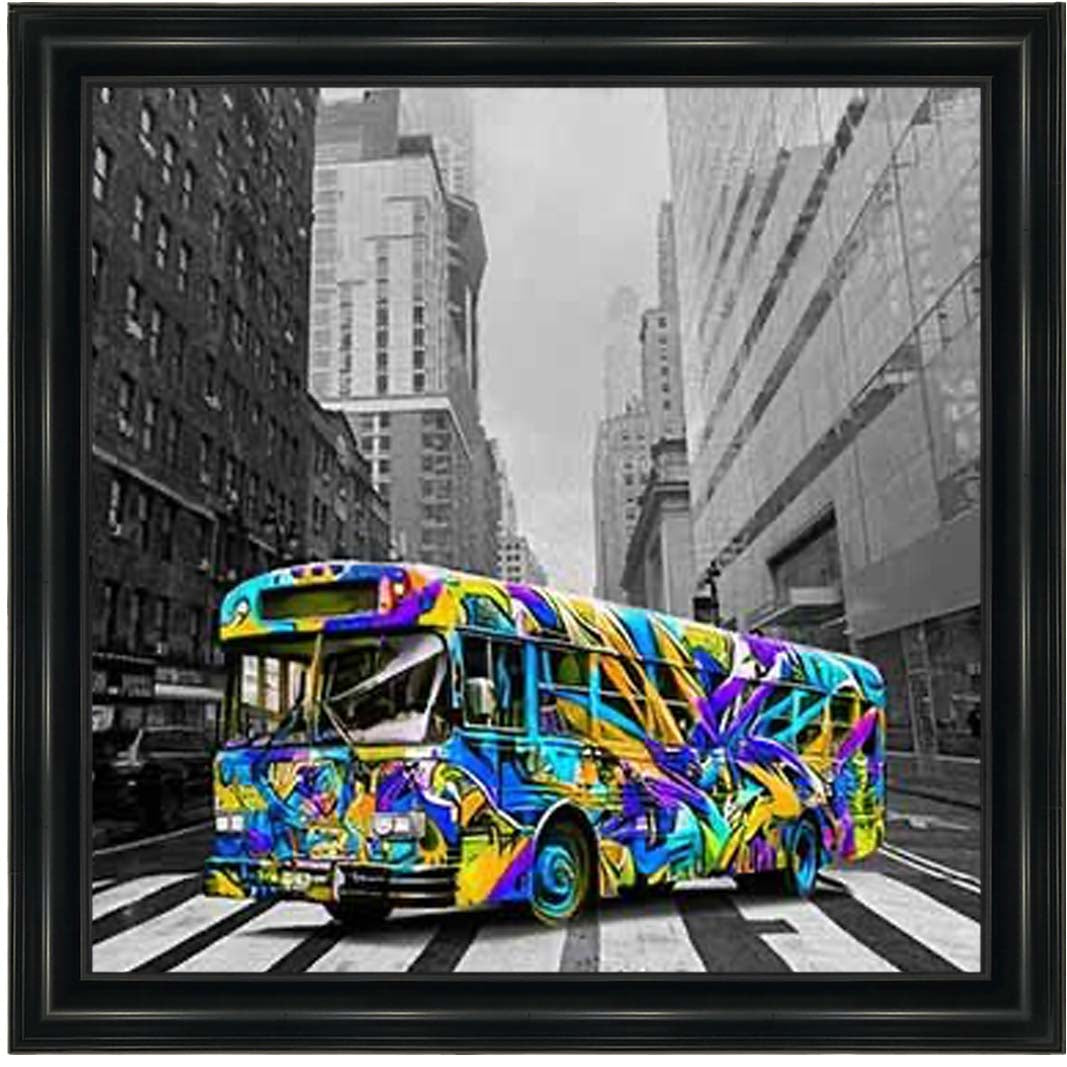MD536 Graffiti Bus Blue