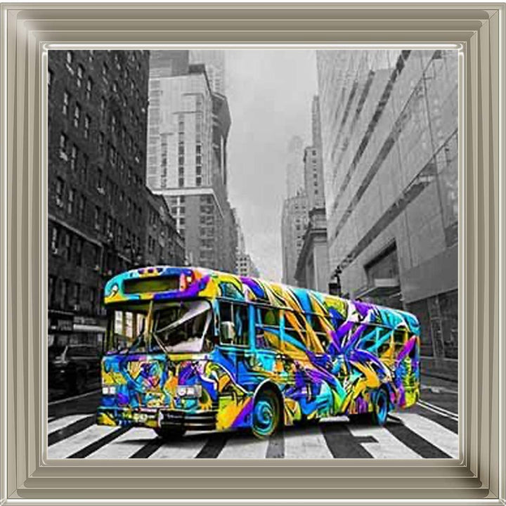 MD536 Graffiti Bus Blue