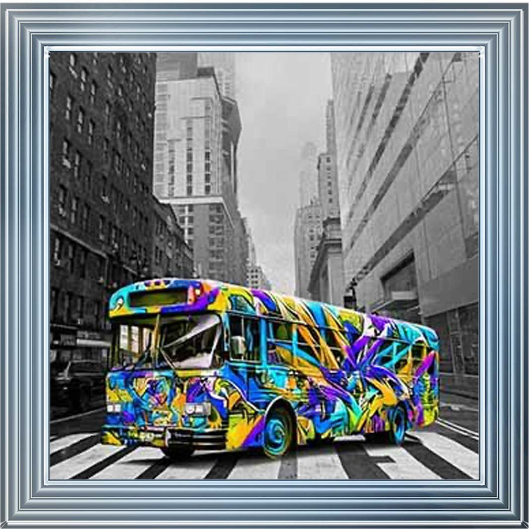 MD536 Graffiti Bus Blue