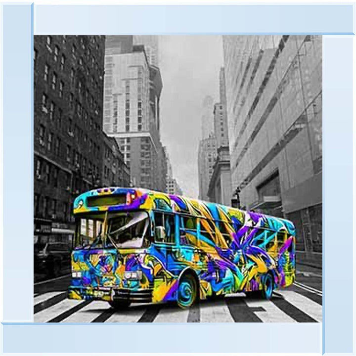 MD536 Graffiti Bus Blue