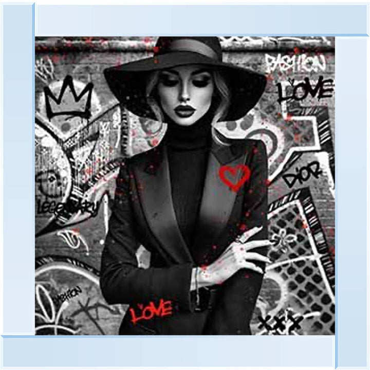 MD539-B&W Lady With Hat