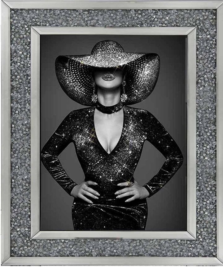 FG932-86 BLACK & WHITE GLAMOUR LADY