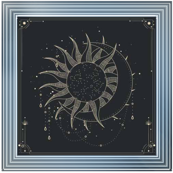 The Sun and Moon Line Drawing