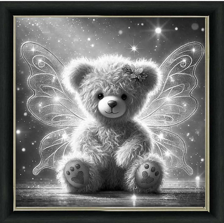 MS888-B&W Angel Bear Black & White
