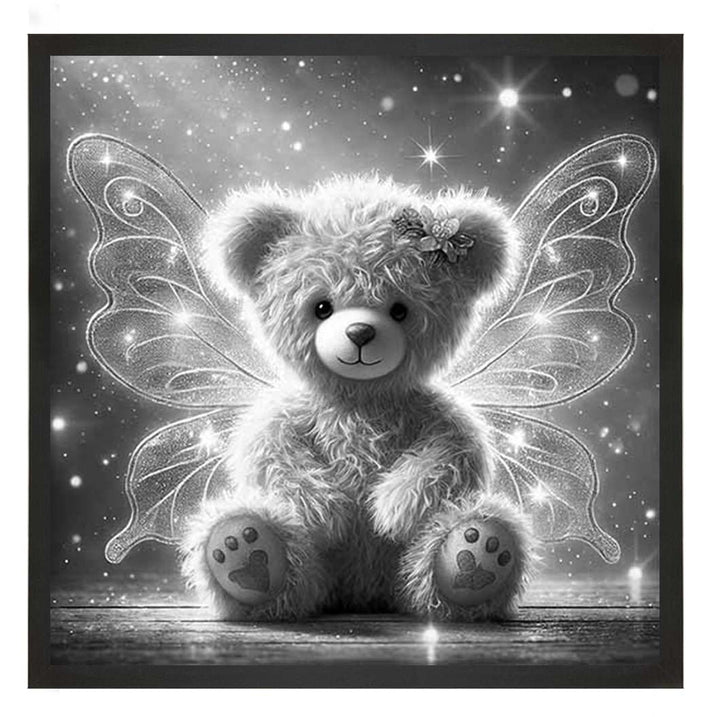MS888-B&W Angel Bear Black & White