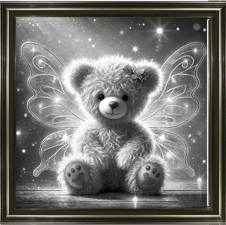 MS888-B&W Angel Bear Black & White