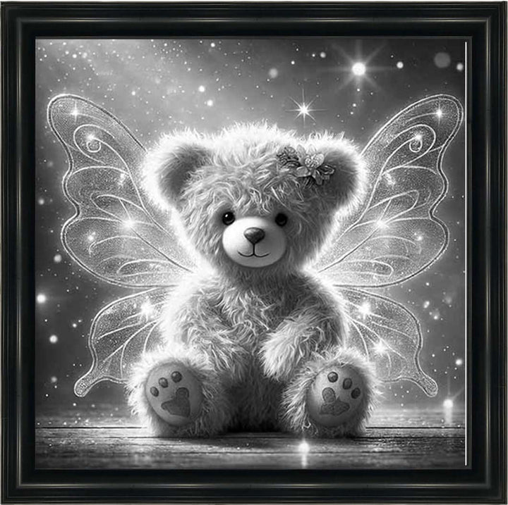 MS888-B&W Angel Bear Black & White