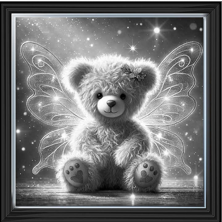 MS888-B&W Angel Bear Black & White