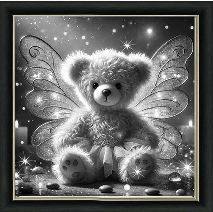 MS889-B&W Angel Bear Black & White ||