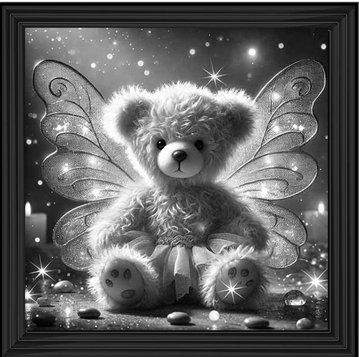 MS889-B&W Angel Bear Black & White ||