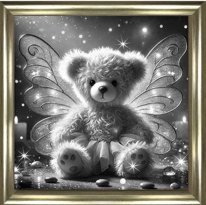 MS889-B&W Angel Bear Black & White ||