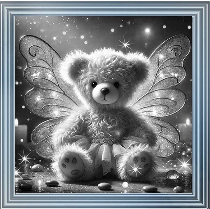 MS889-B&W Angel Bear Black & White ||