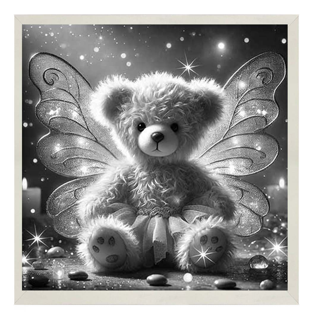 MS889-B&W Angel Bear Black & White ||