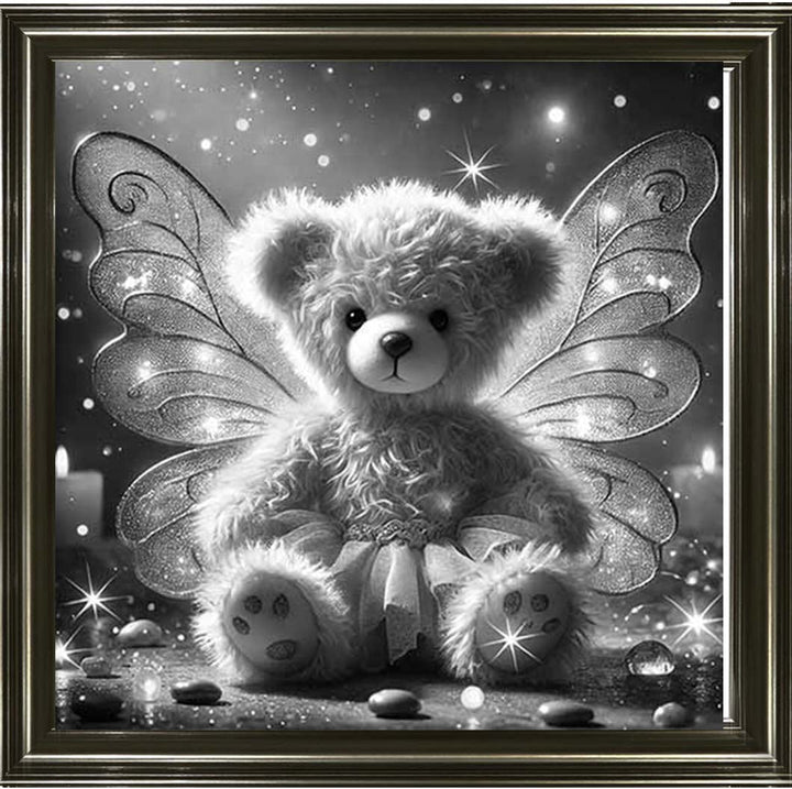 MS889-B&W Angel Bear Black & White ||