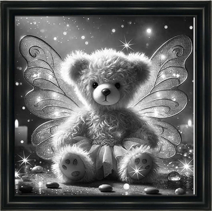 MS889-B&W Angel Bear Black & White ||