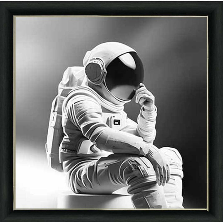 MS925-B&W Astronaut Black Background