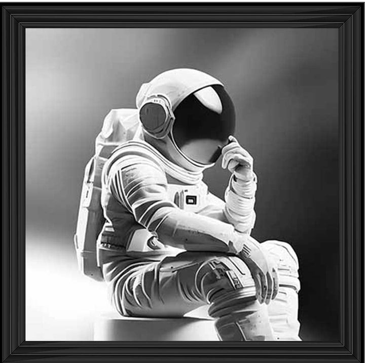 MS925-B&W Astronaut Black Background