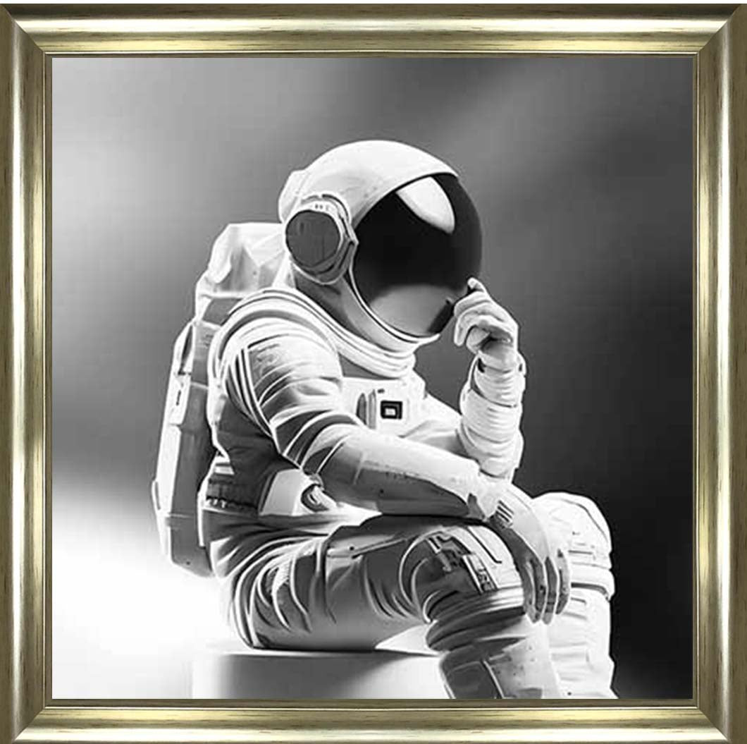 MS925-B&W Astronaut Black Background