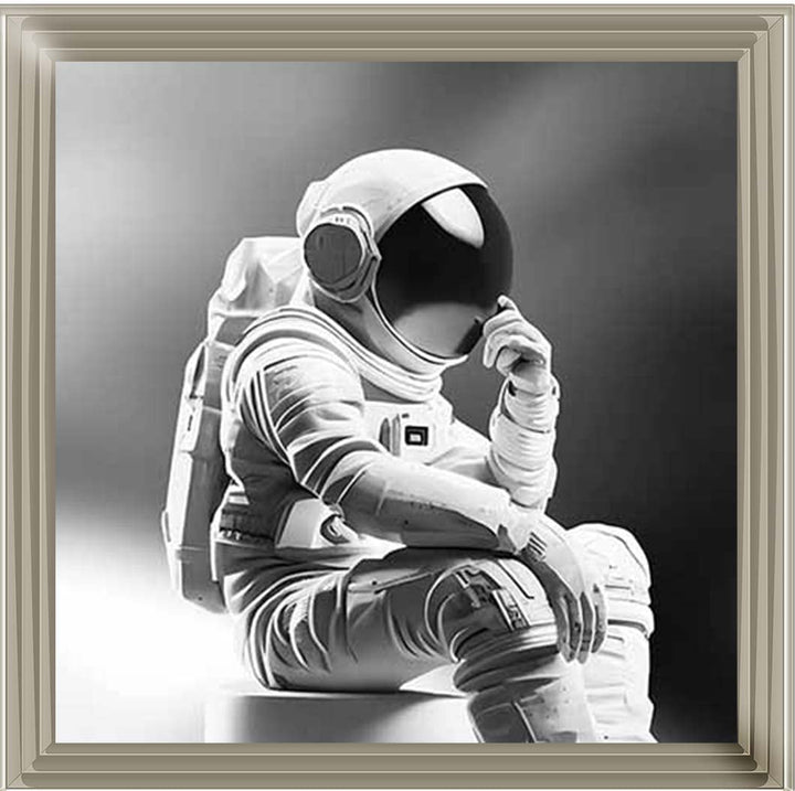 MS925-B&W Astronaut Black Background