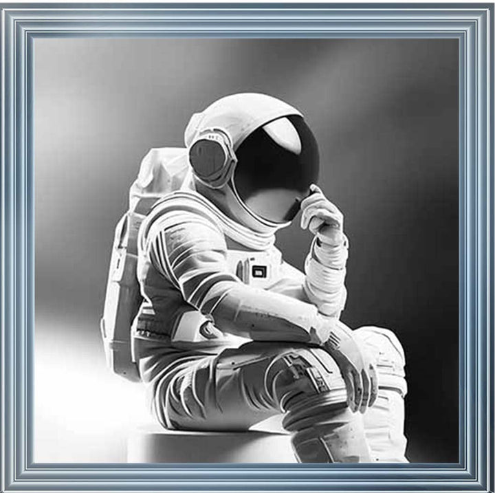 MS925-B&W Astronaut Black Background
