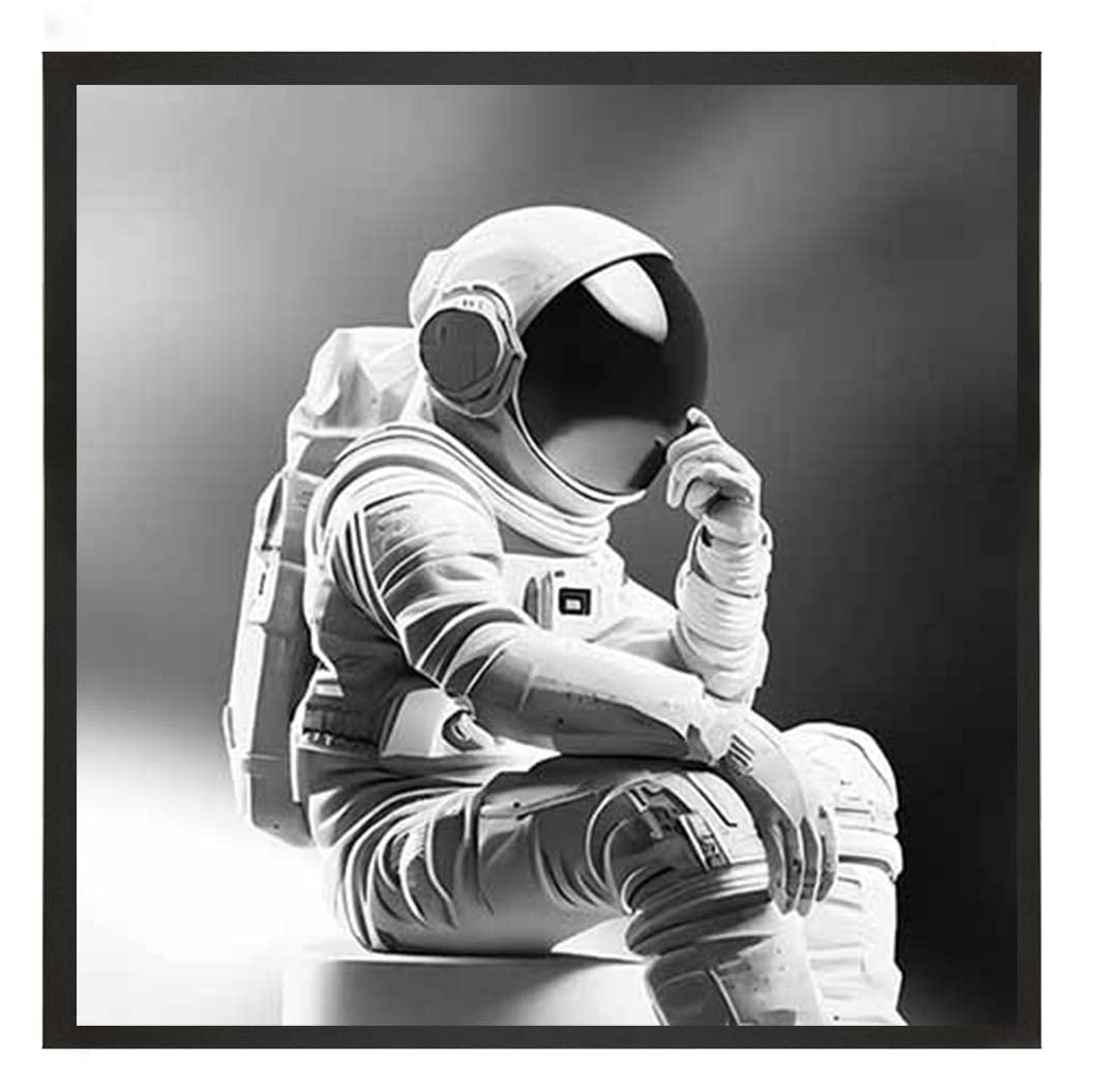 MS925-B&W Astronaut Black Background