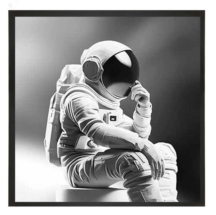 MS925-B&W Astronaut Black Background