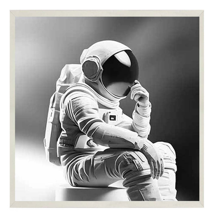 MS925-B&W Astronaut Black Background