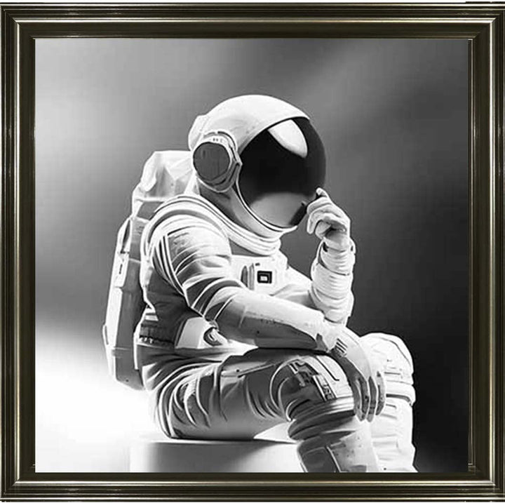 MS925-B&W Astronaut Black Background