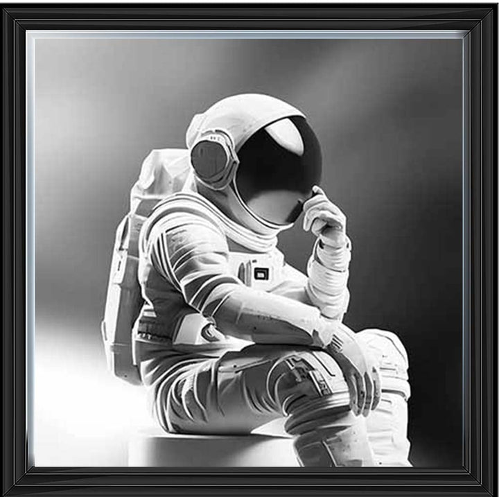 MS925-B&W Astronaut Black Background