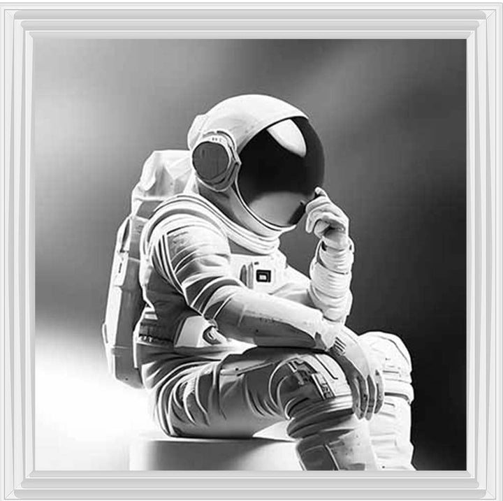 MS925-B&W Astronaut Black Background