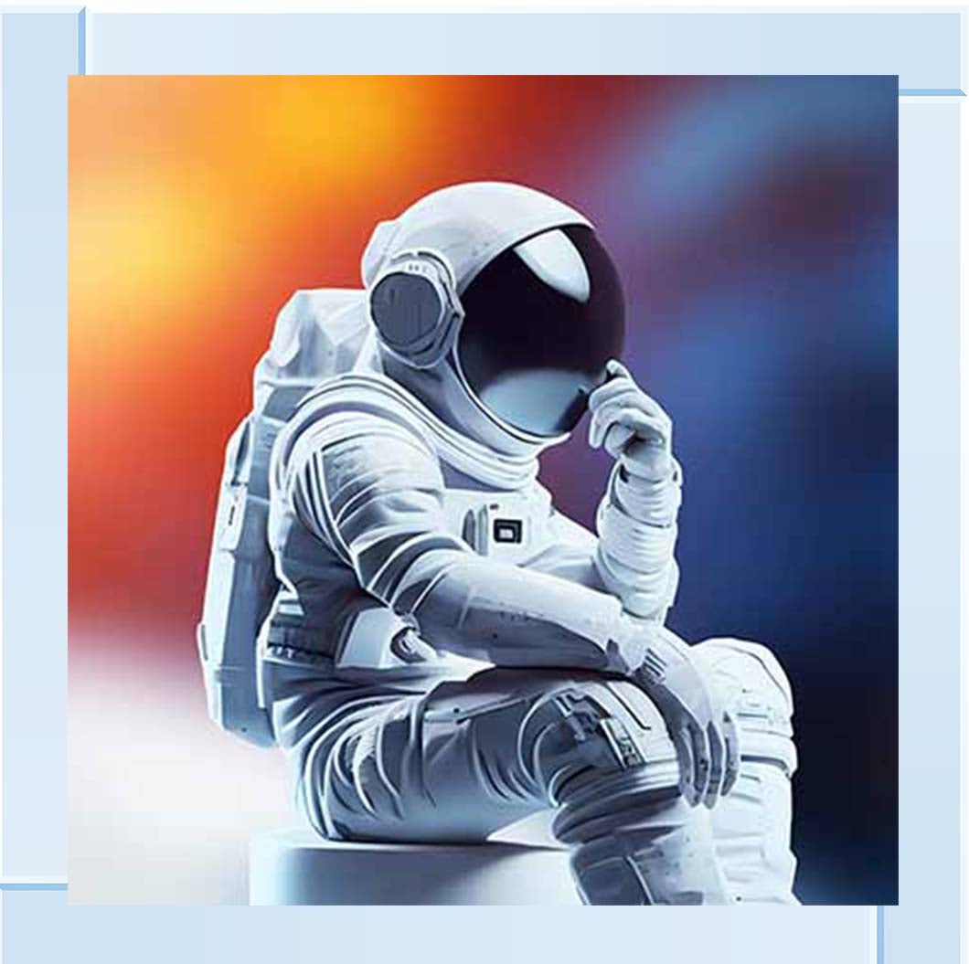 MS925-C Astronaut Black Background