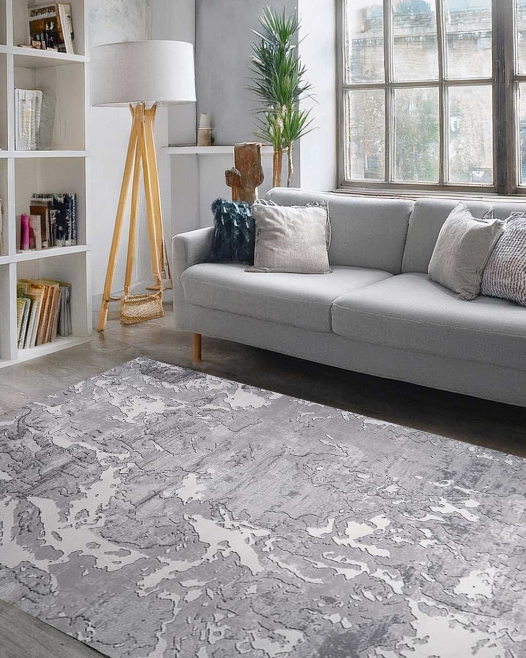 Ruby Abstract Marble Rug