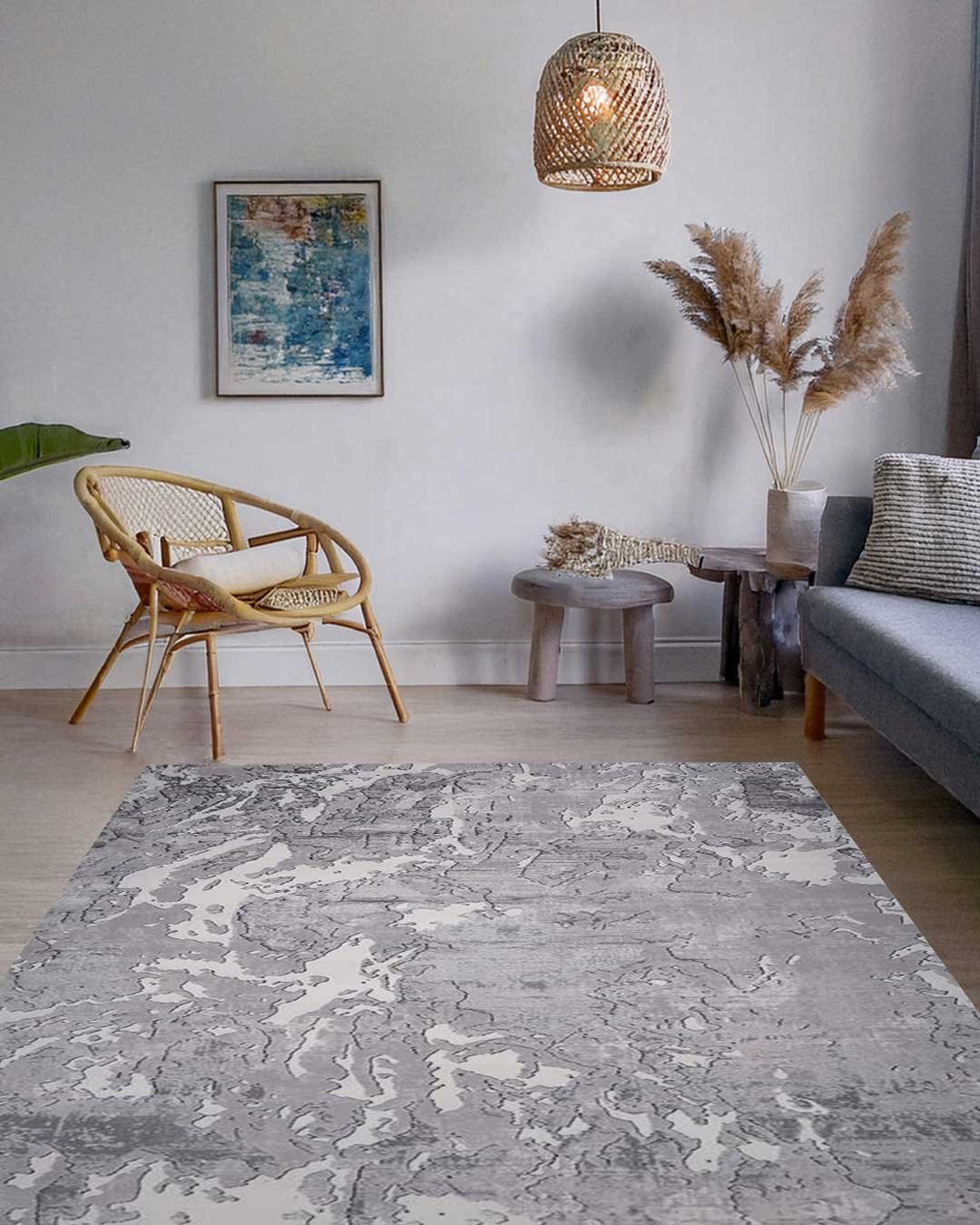 Ruby Abstract Marble Rug