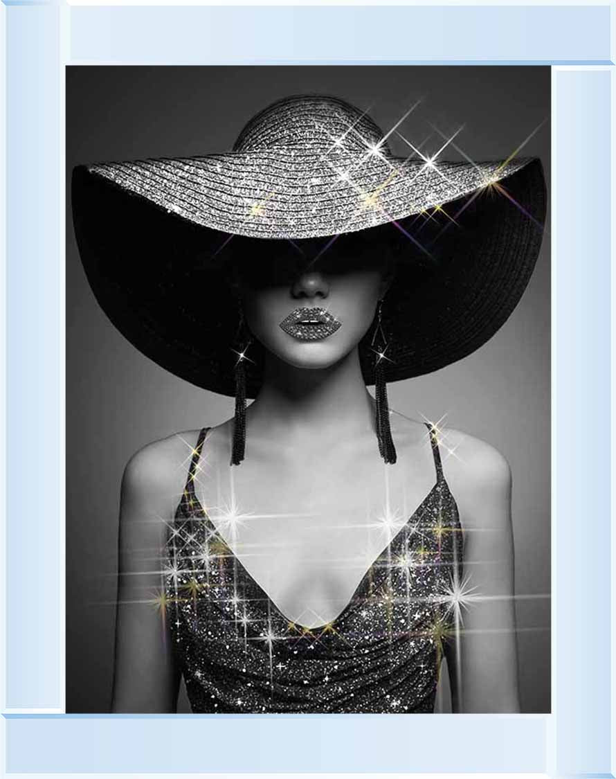 FG933 BLACK & WHITE GLAMOUR LADY ||